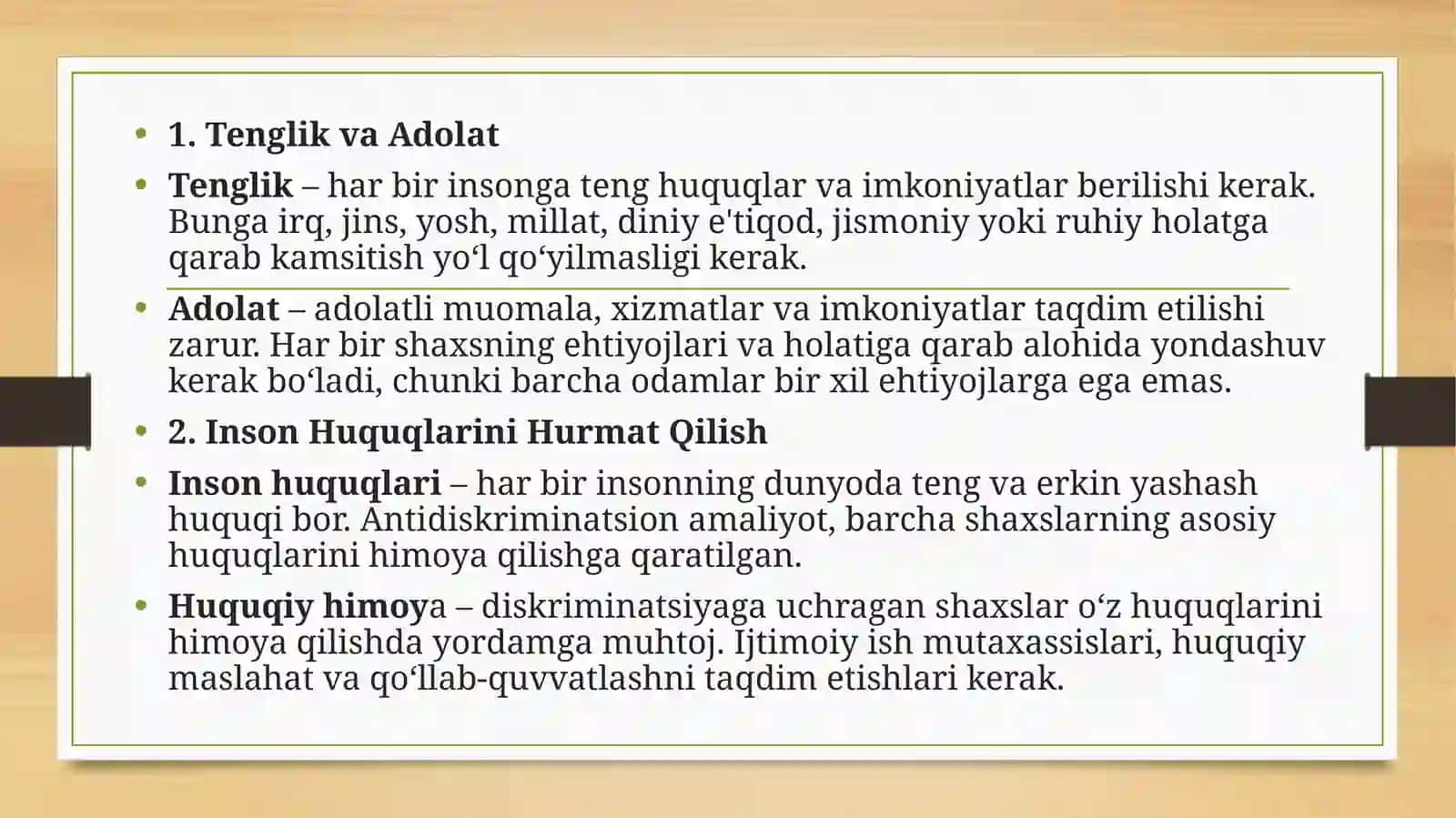 Antidiskriminatsion Amaliyotning Asosiy Tamoyillari 4