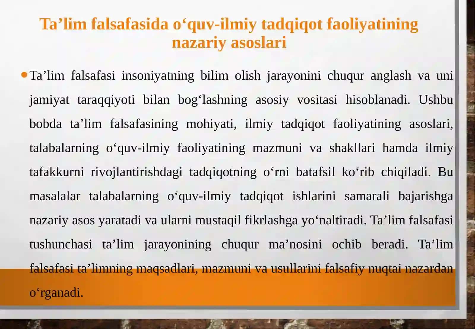 Talabalarning oʻquv-ilmiy tadqiqot ishlarini bajarish 4