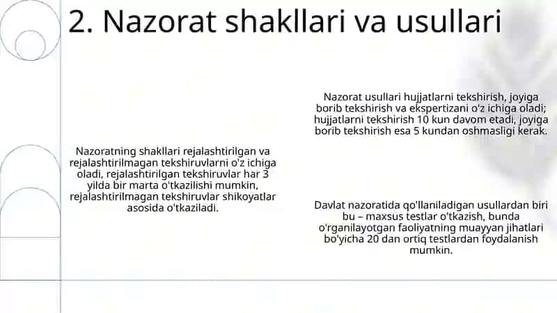 Xoʻjalik yurituvchi subyektlar faoliyatini davlat tomonidan nazorat qilish toʻgʻrisidagi qonun 4