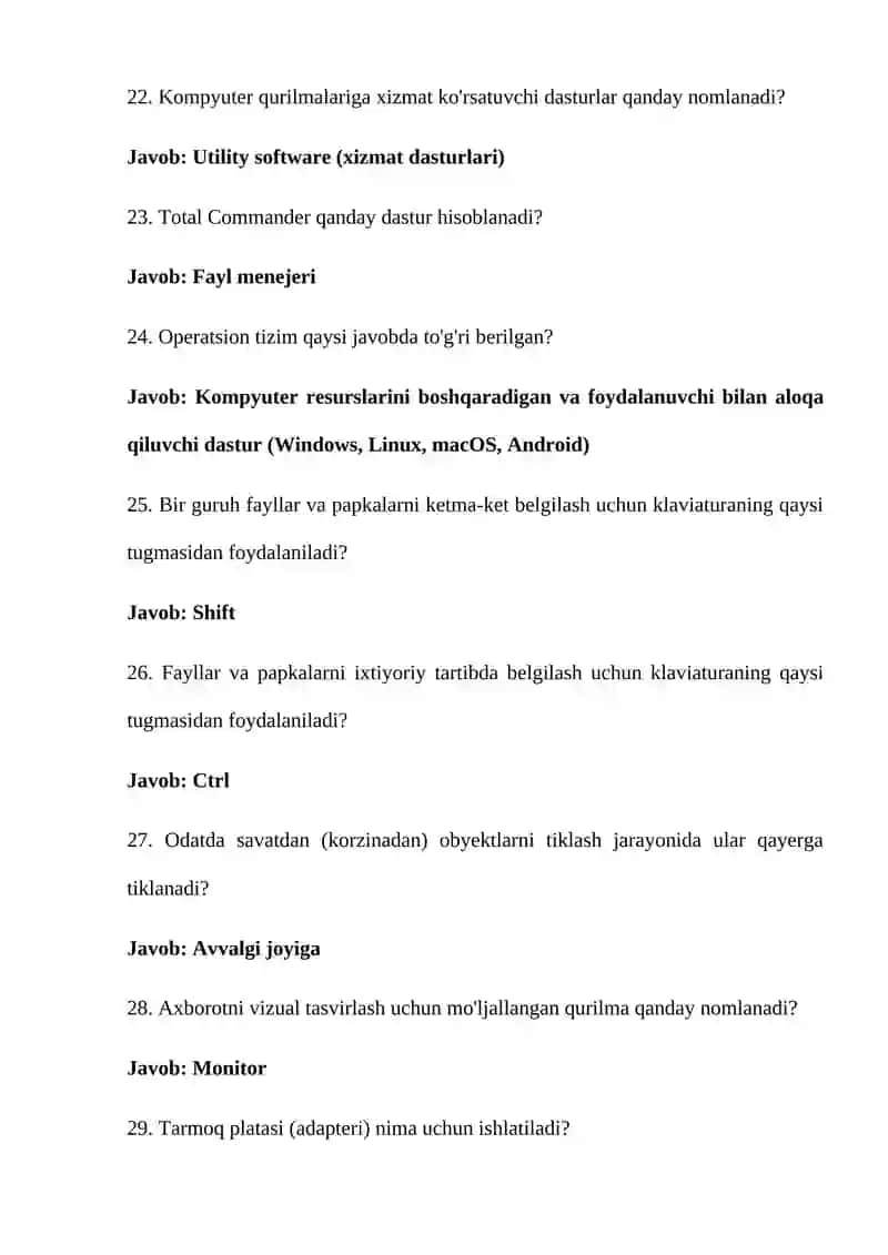 ARGOS TEST JAVOBLARI 2025-2026-YIL yangi asosiy testlar 4