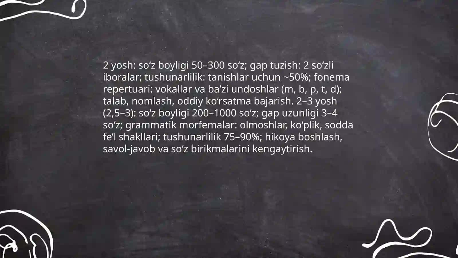 Ilk qadam davlat dasturi asosida 2 yoshdan 3 yoshgacha boʻlgan bolalarning nutqini oʻstirish 4