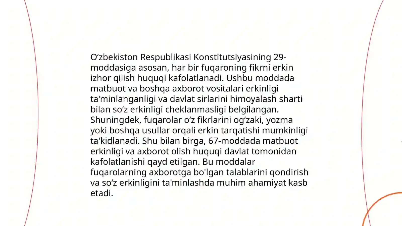 O‘zbekiston Respublikasida so‘z erkinligi asoslari 4