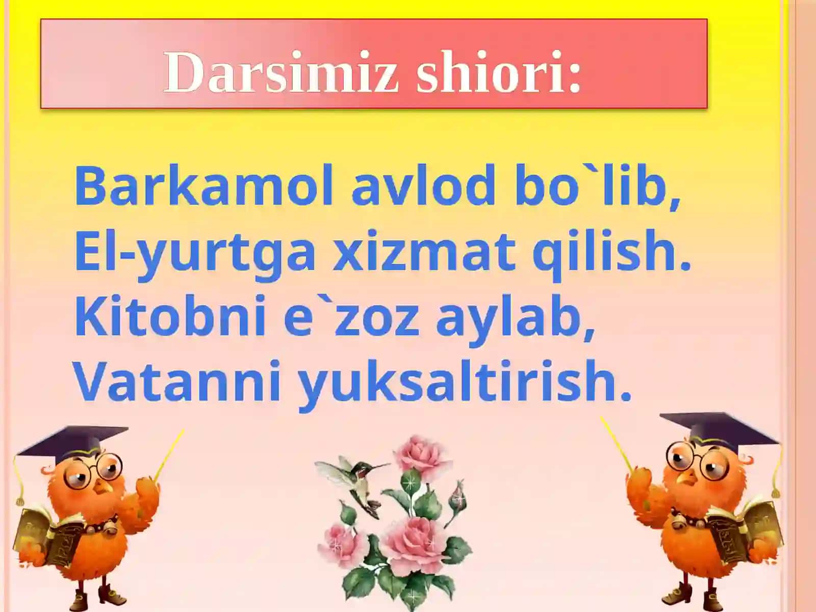 6-sinf Ona tili ochiq dars ishlnama. Fe'lning vazifa shakllari 4