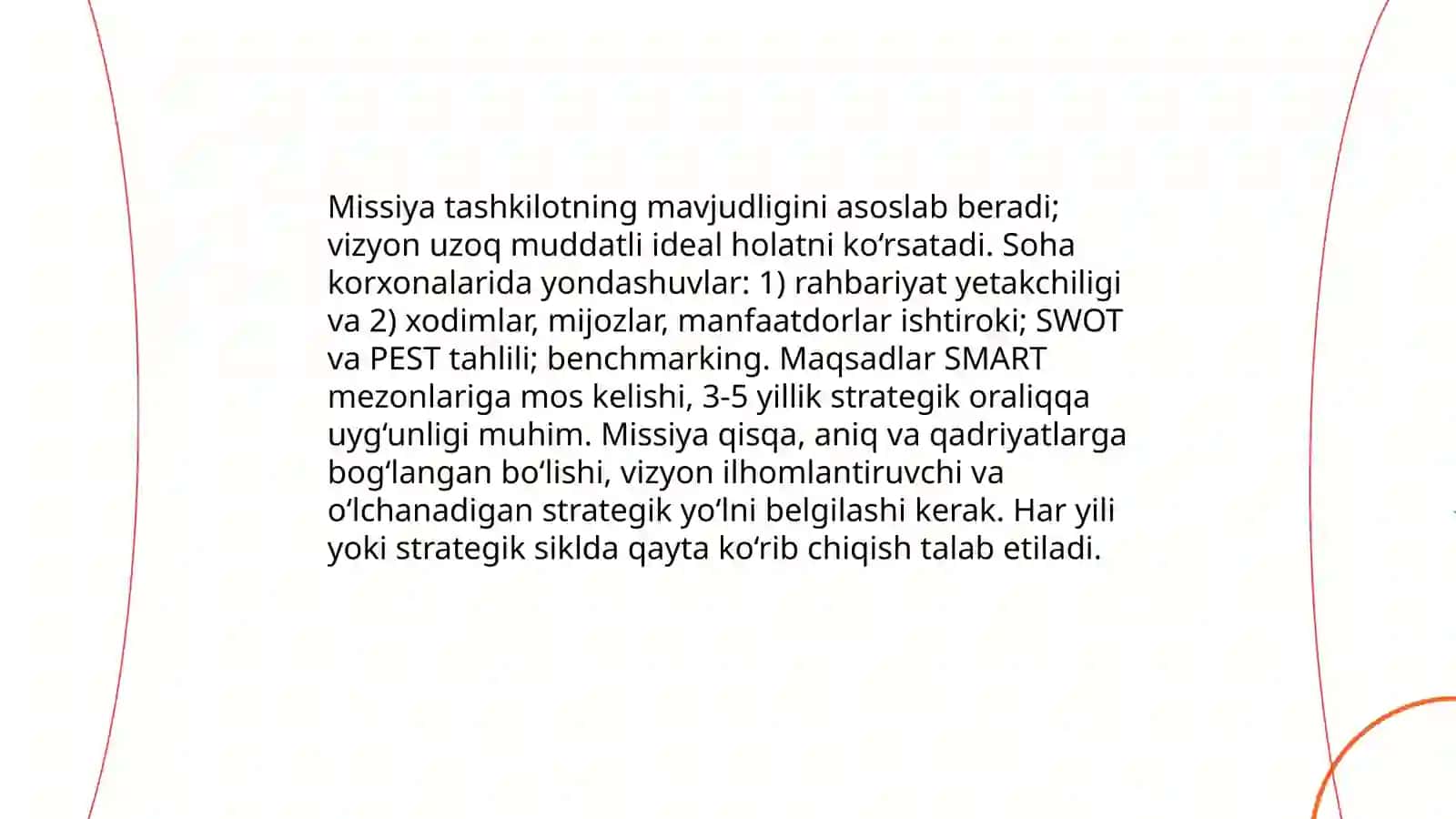 Soha korxonalarida strategik rejalashtirish 4