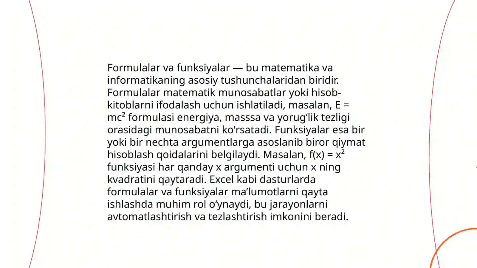 Elektron jadvallar: Jadval protsessorlarining funksional imkoniyatlari 4