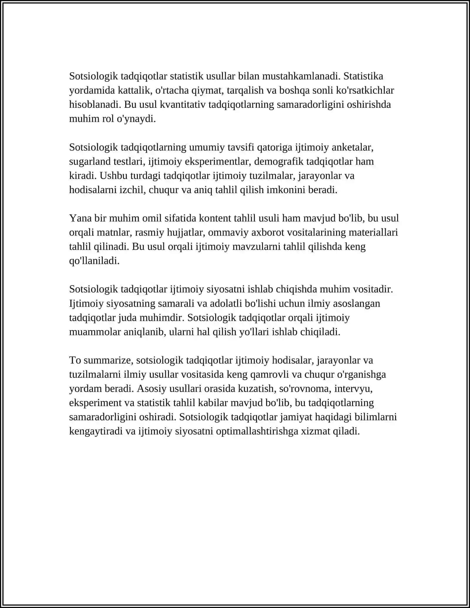 SOTSIOLOGIK TADQIQOTLARNING TURKUMLANISHI 4