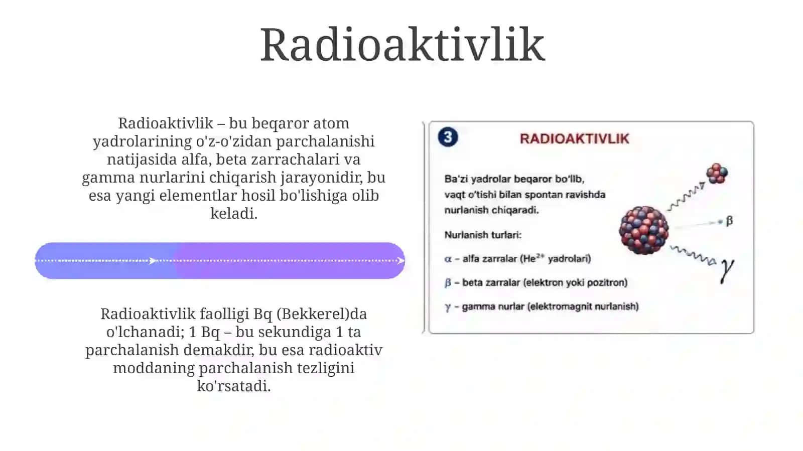 Atom fizikasi. Radioaktivlik. Radioaktiv siljish qonuni 4
