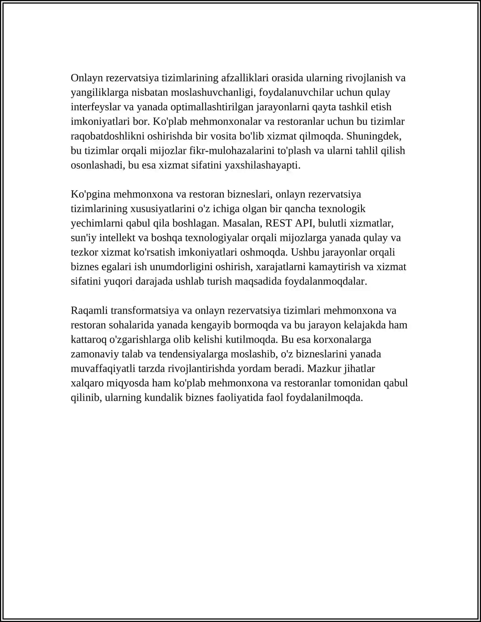 MEHMONXONA VA RESTORAN BIZNESINING RIVOJLANISH TENDENSIYALARI 4