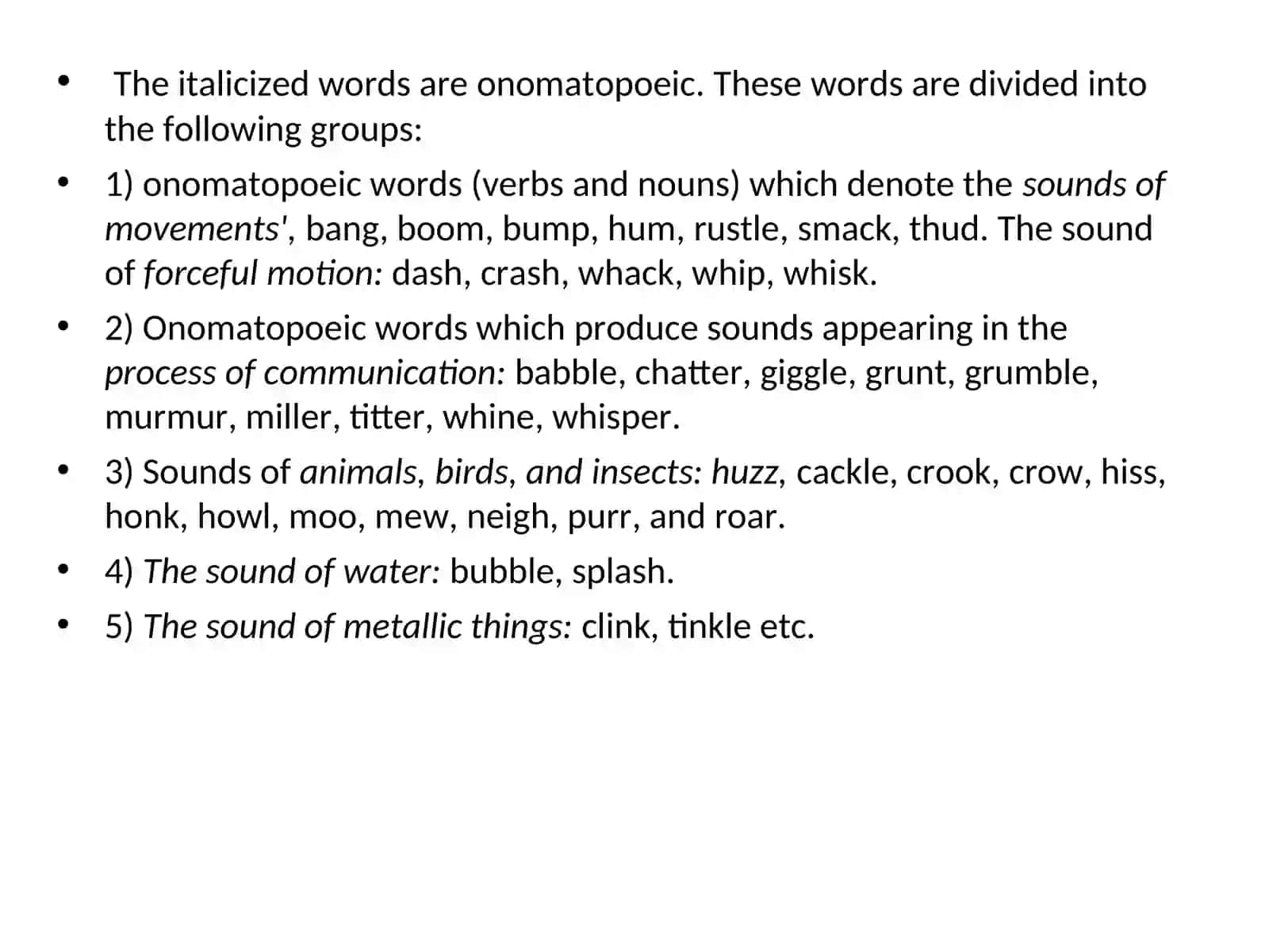 Phonetic expressive means and the nature stylistic devices,Alliteration, Onomatopoeia 4