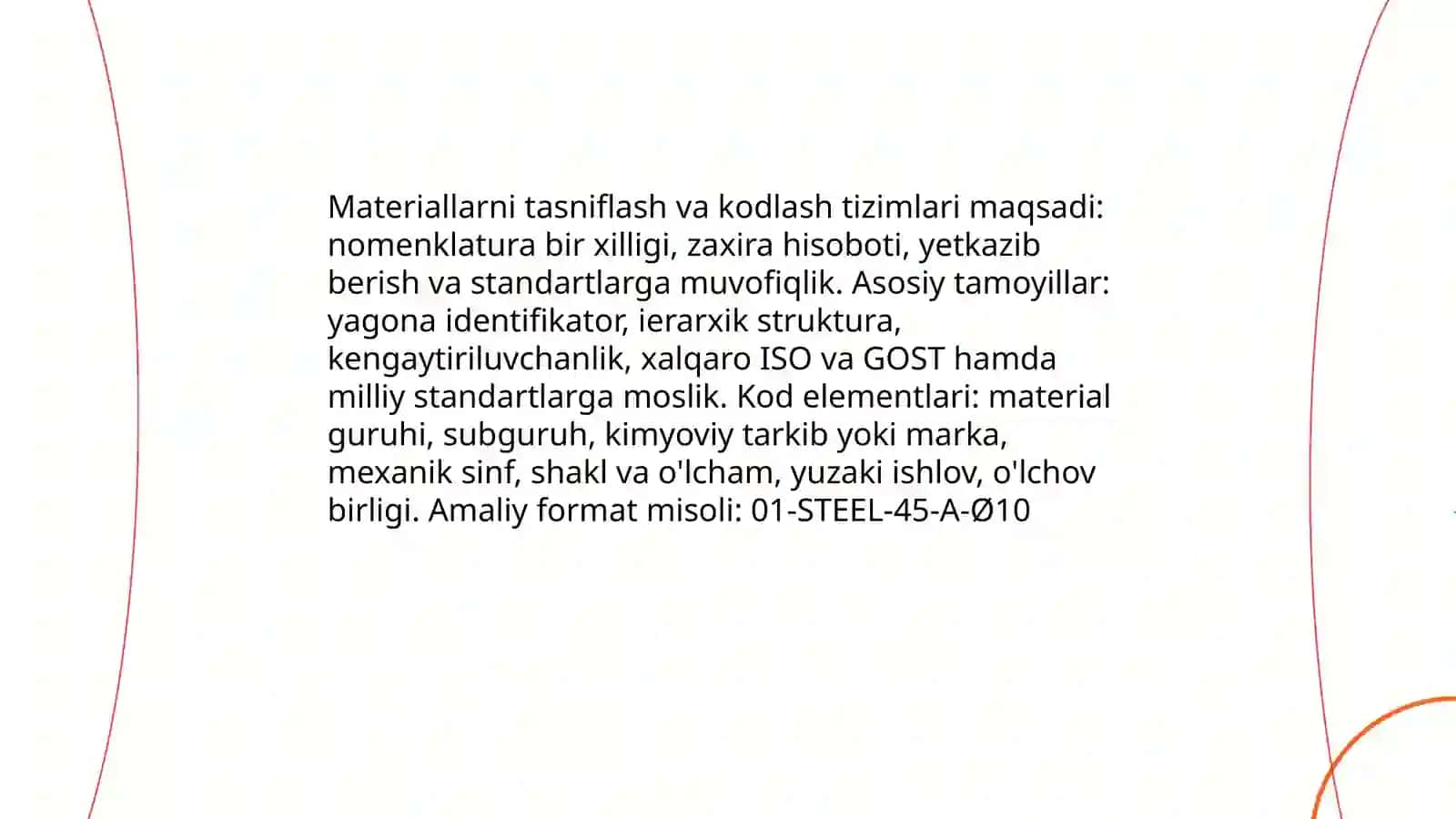 Texnik materiallar nomenklaturiyasi va standardlashtirish 4