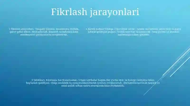 Kichik Maktab Yoshiga O'Quvchilar Idroki, Tafakkuri, Xotirasiga Xos Xususiyatlar 4