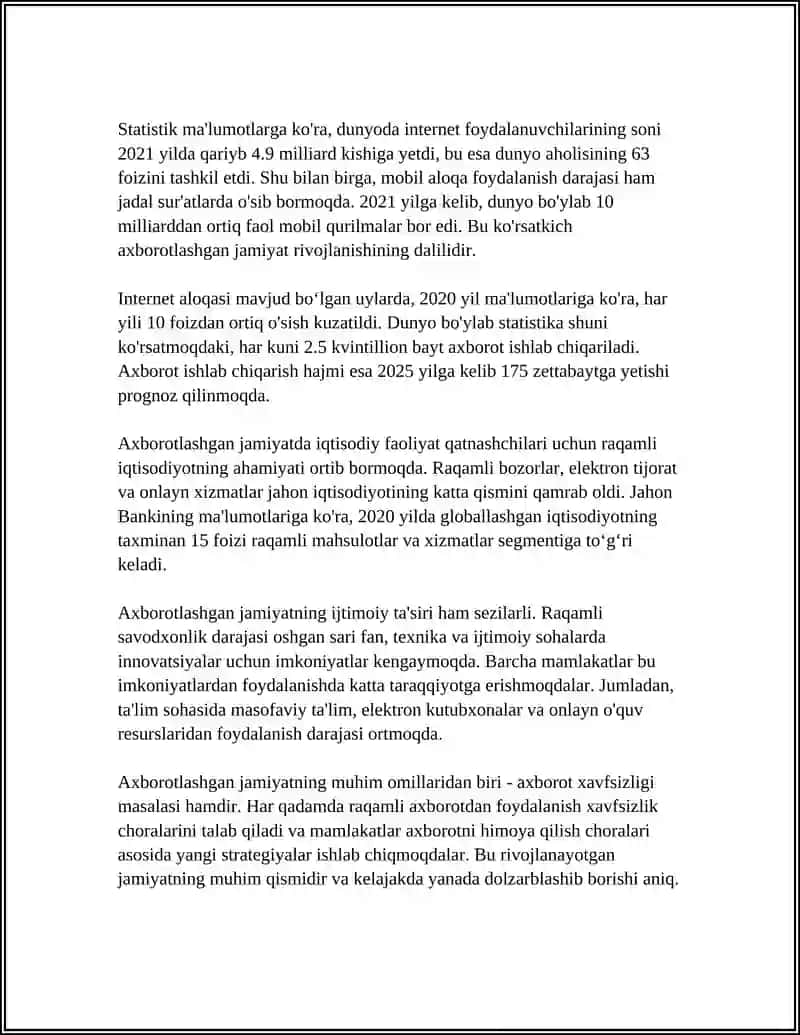 AXBOROTLASHGAN JAMIYAT VA UNING ISTIQBOLLARI 4
