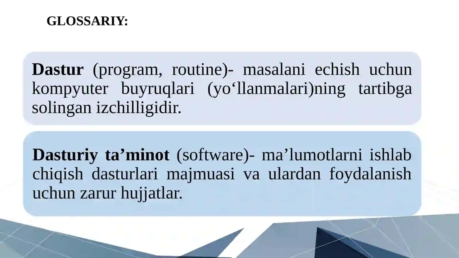 DASTURIY TA’MINOT VA UNING RIVOJLANISH TENDENSIYALARI 4