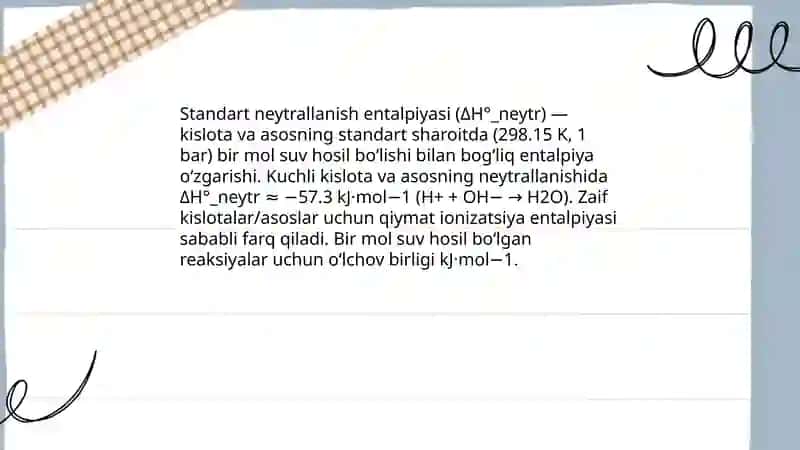 Neytrallanish issiqligi 4
