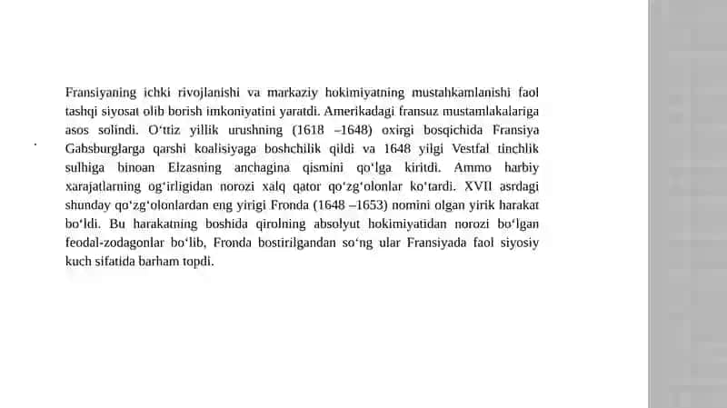 XVIII ASRDAN 1870 YILLARGACHA FRANSIYA 4