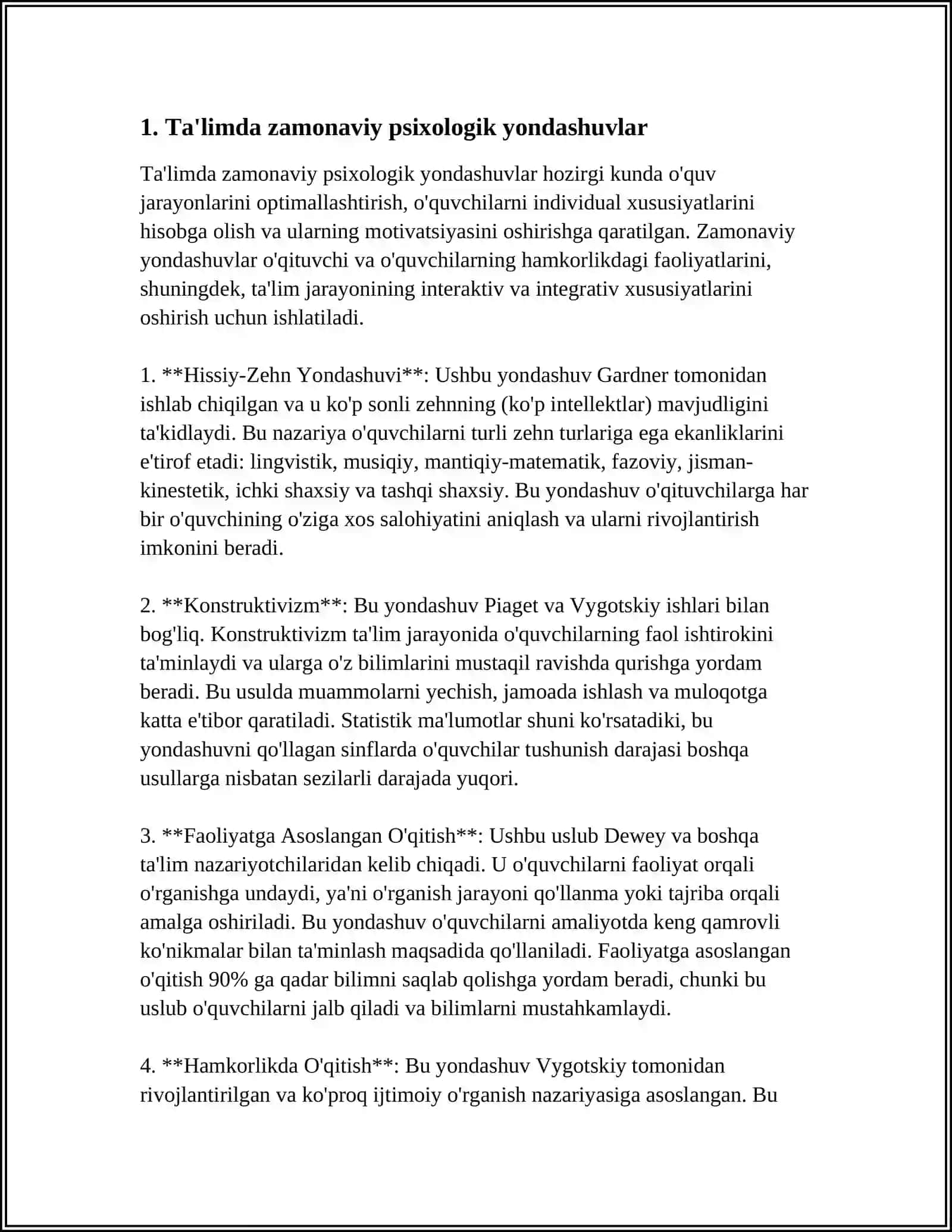 ZAMONAVIY TAʼLIMDA PSIXOLOGIK -PEDAGOGIK QOʻLLAB-QUVVATLASHNI RIVOJLANTIRISH 4