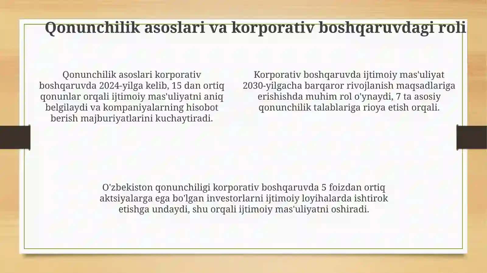 Boshqaruvda ijtimoiy ma'suliyat kafolati va majburiyat 4