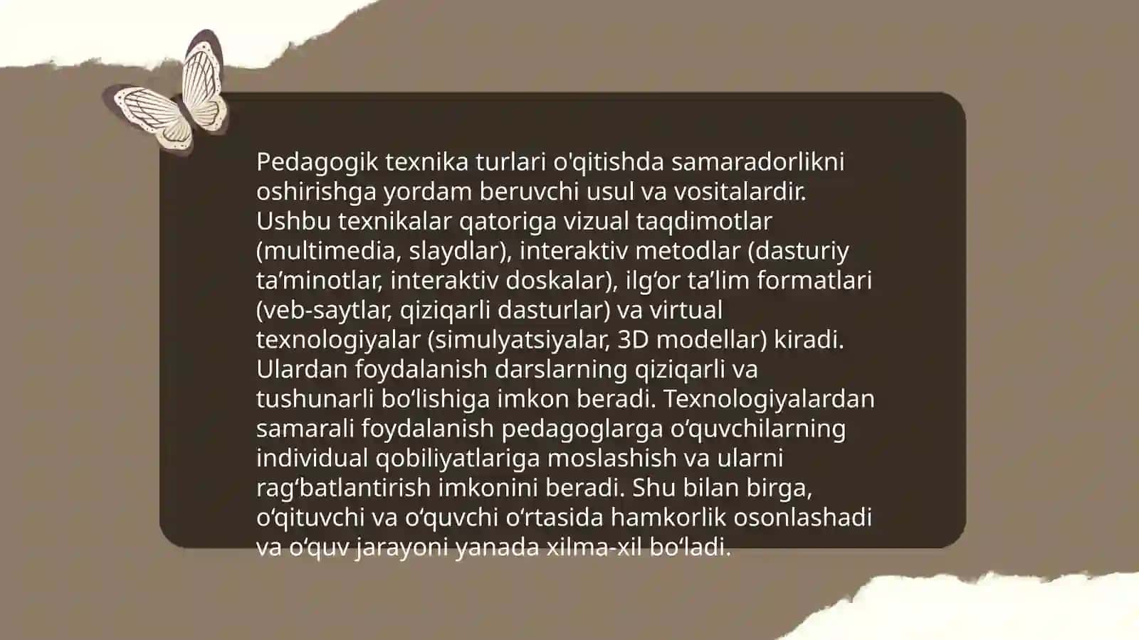 Pedagogik texnika va uni shakllantirish usullari 4