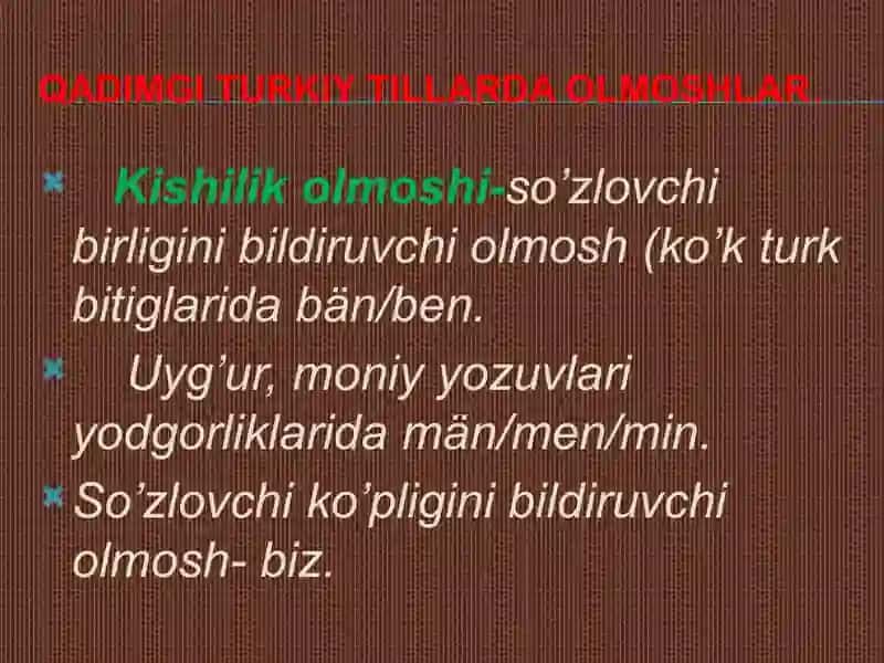 Olmosh turlari 4