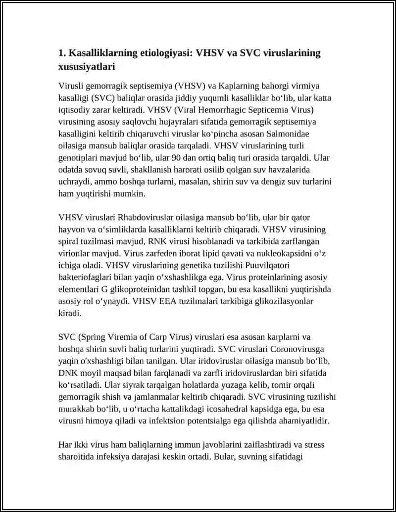 BALIQLARNING VIRUSLI GEMORRAGIK SEPTISEMIYASI VA KAPLARNING BAHORGI VIRMIYA KASALLIGI 4