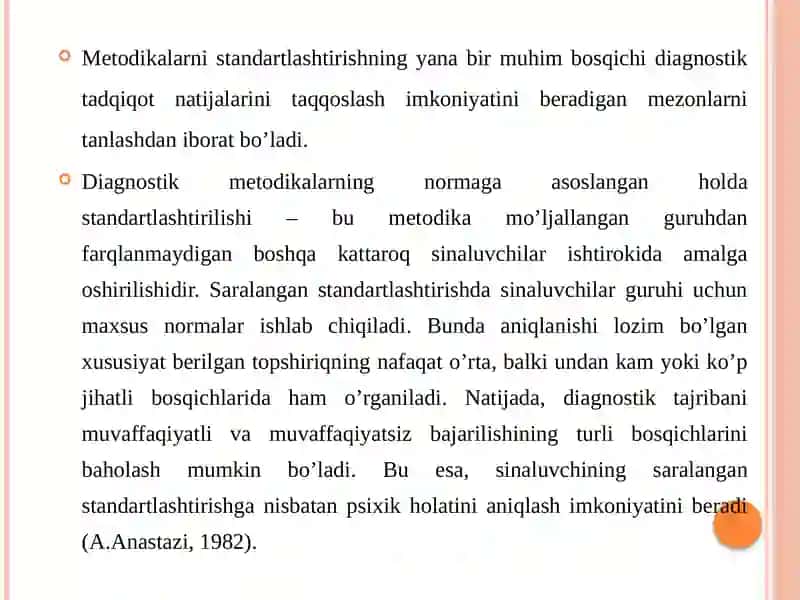 Psixodiyagnostika metodlari klassifikatsiyasi va psixologik testlashtirish shakllari 4