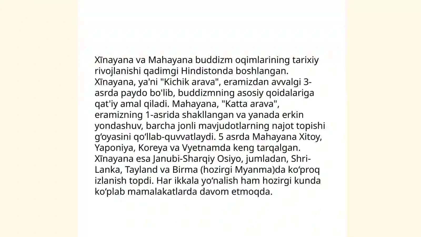 Xīnayana va Mahayana falsafalari 4