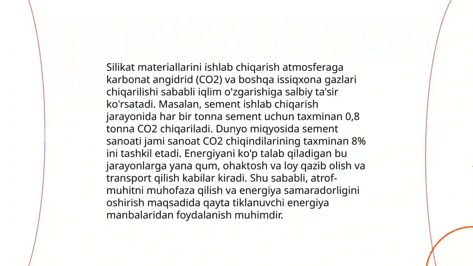 Silikat materiallari ishlab chiqaruvchi korxonalarini loyihalashda qurilish uchun maydon tanlash 4
