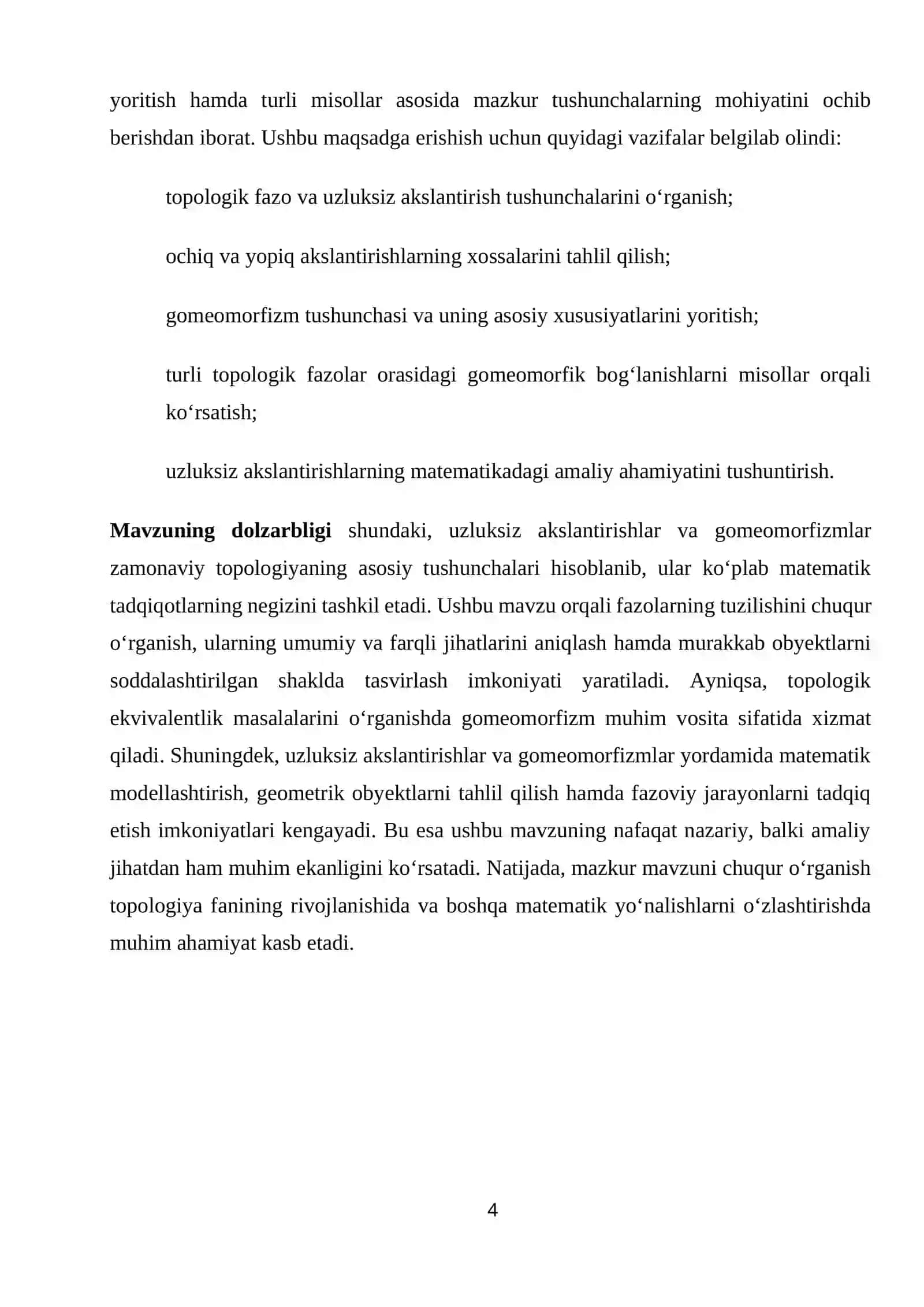Uzluksiz akslantirishlar va gomeomorfizmlar 4