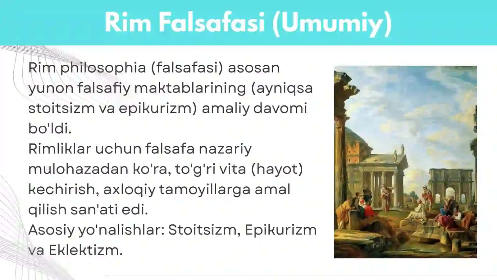 QADIMGI RIM FAYLASUFLARI, YOZUVCHILARI VA SHIFOKORLARI 4