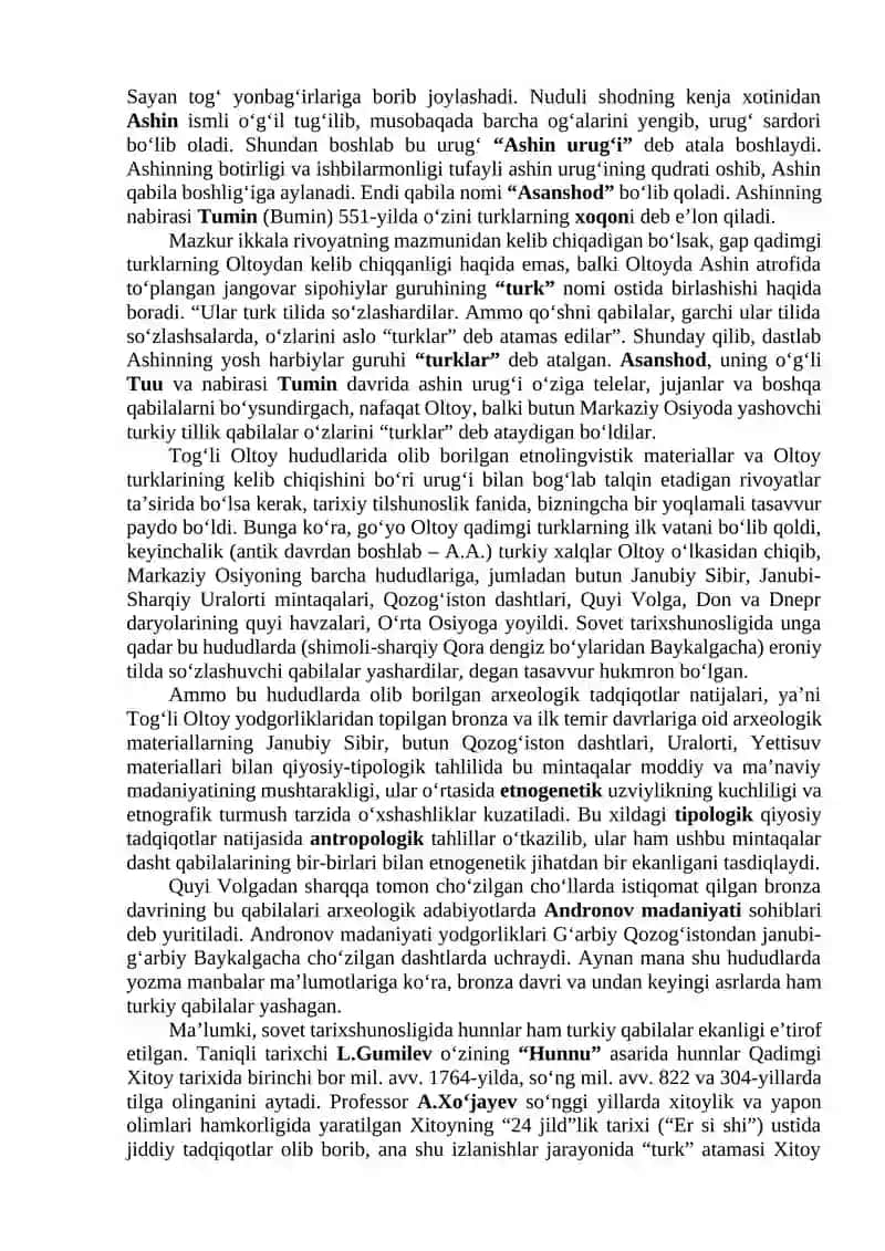 Turkiy qabilalarning ilk vatani va “oriylar” muammosi 4