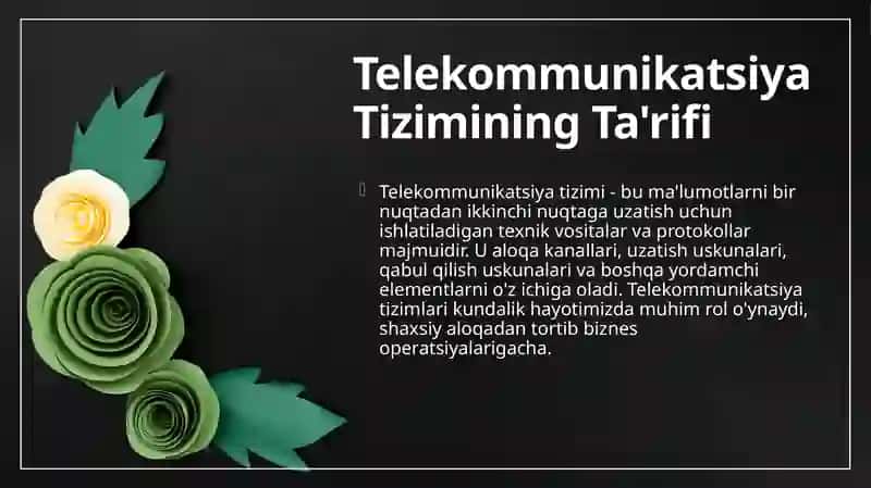 Telekommunikatsion tizimlar. Efektron hujjat almaslainuvi. Kompyuter tarmoqlari va ularda ishlash. 4