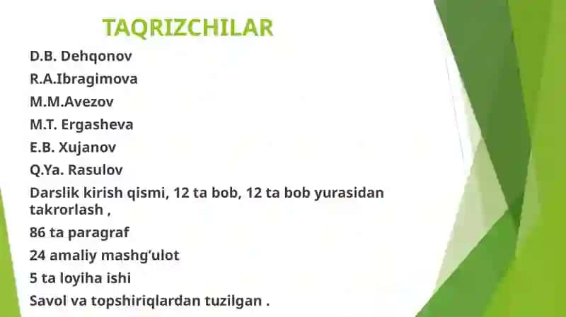 6- sinf "Tabiiy fanlar" darsligi tahlili 4