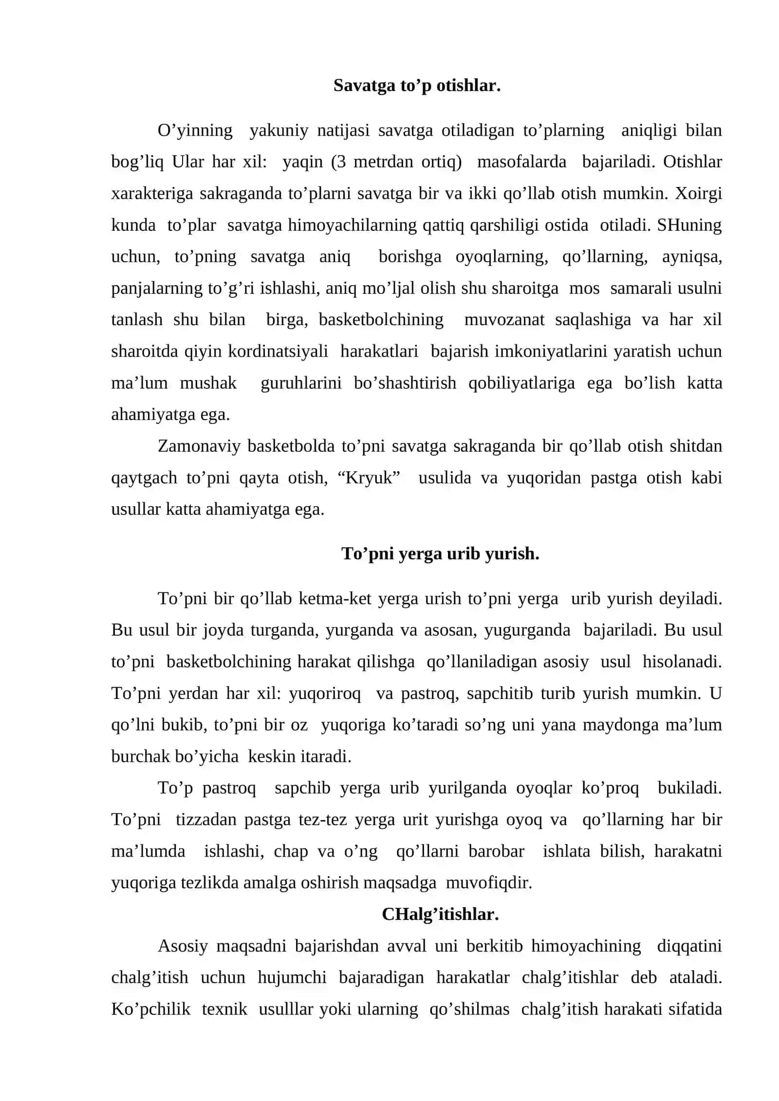 O’yin texnikasi 4