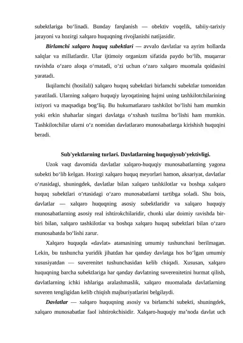 Hozirgi zamon Xalqaro huquqi sub'yektlari 4