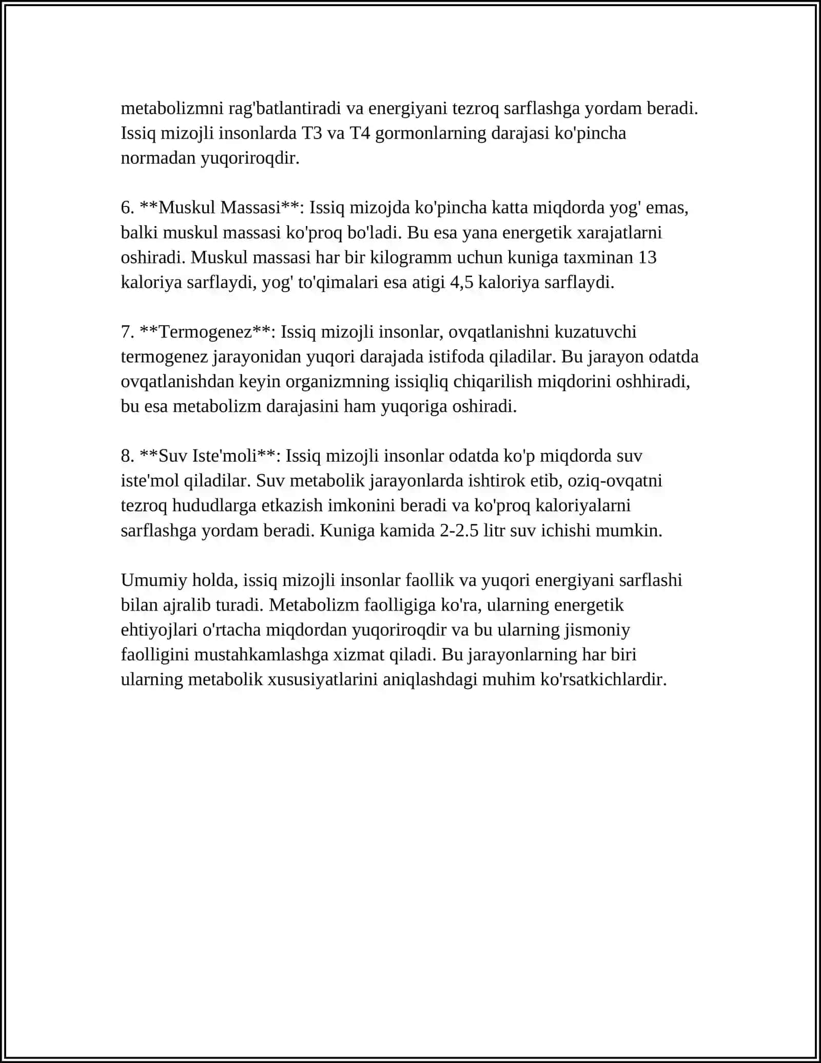 HALQ TABOBATIDA ISSIQ VA SOVUQ MIJOZLI INSONLARNING BIOKIMYAVIY TASNIFI 4
