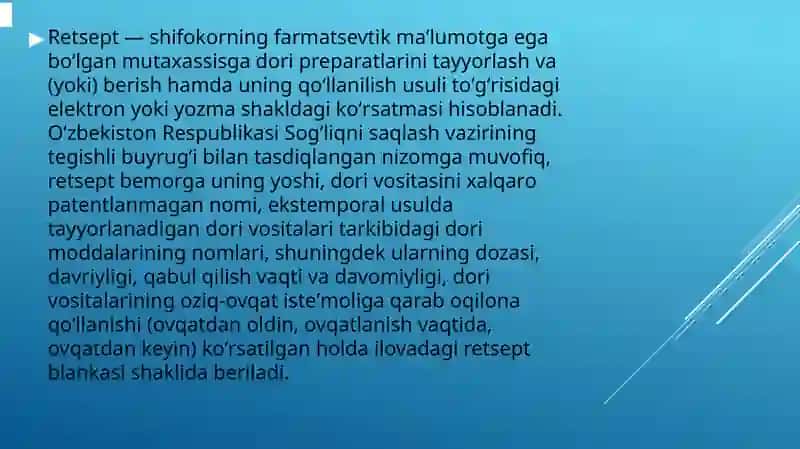 RETSEPT TARIXI 4