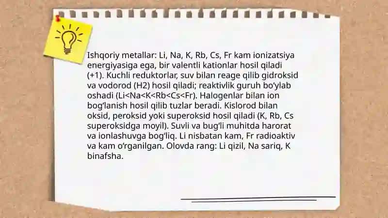 Ishqoriy metallar 4