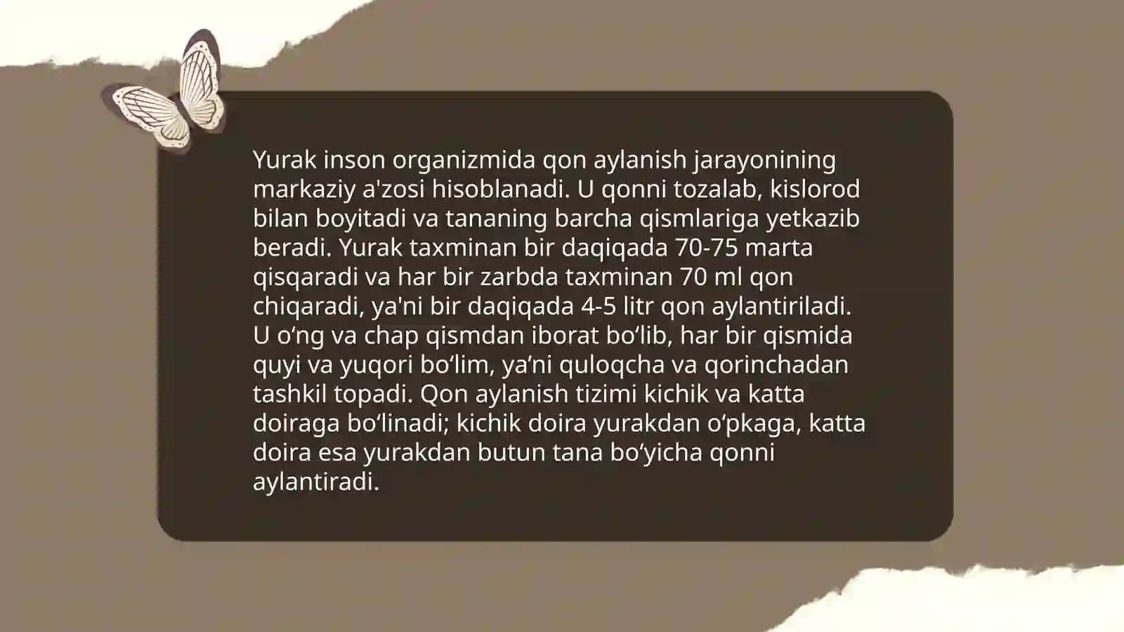 Yurak gemodinamik vazifasi. Yurak mushaklarini oʻtkazuvchanligini oʻzgarishining fiziologik asosi 4