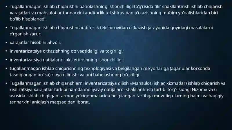 DAROMAD VA XARAJATLAR AUDITI 4