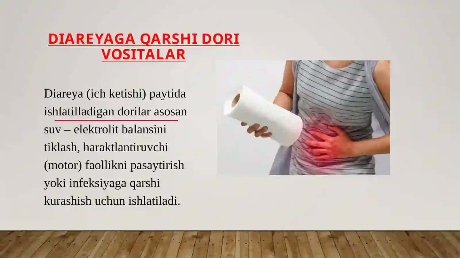 Diareya va Qabziyatda qo’llaniladigan dori vositalarining ta’sir mexanizmlari 4