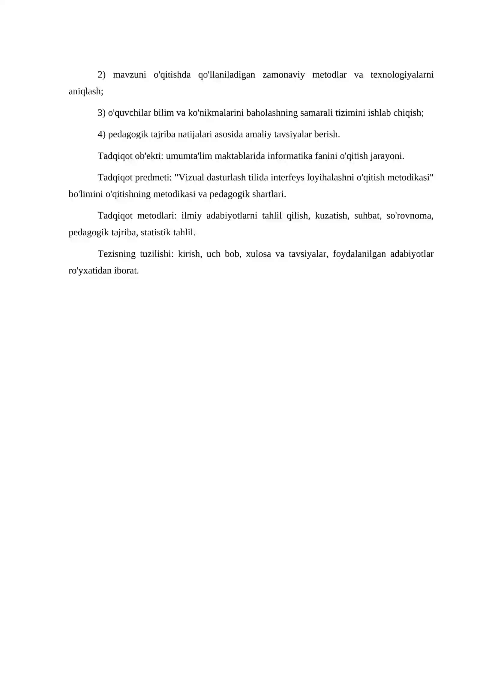 VIZUAL DASTURLASH TILIDA INTERFEYS LOYIHALASHNI O'QITISH METODIKASI 4