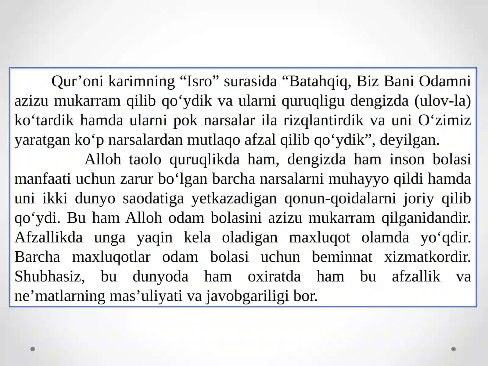 Islom qadriyatlarining hozirgi davrdagi ahamiyati 4