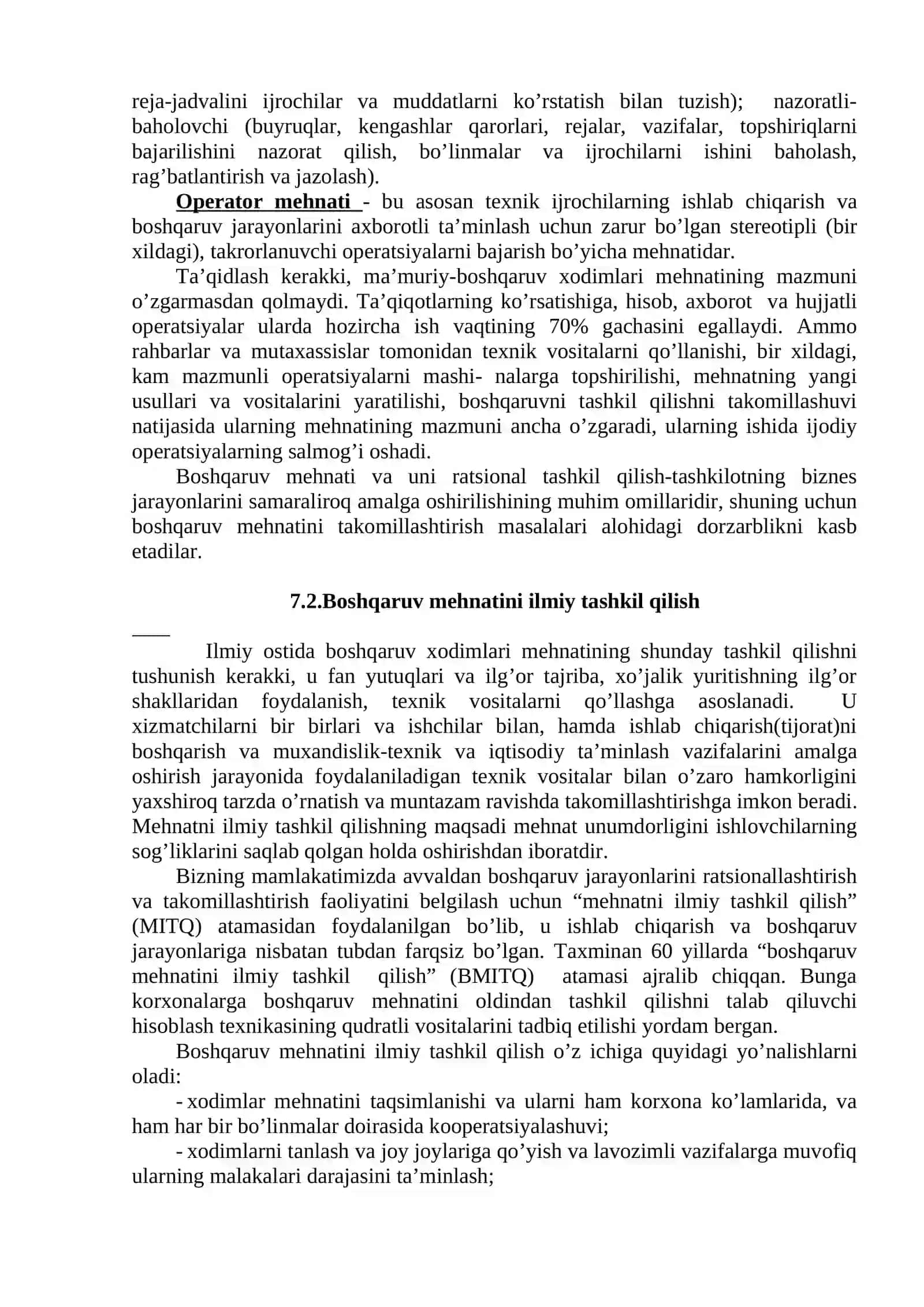 BOSHQARUV MEHNATINI TASHKIL QILISH 4