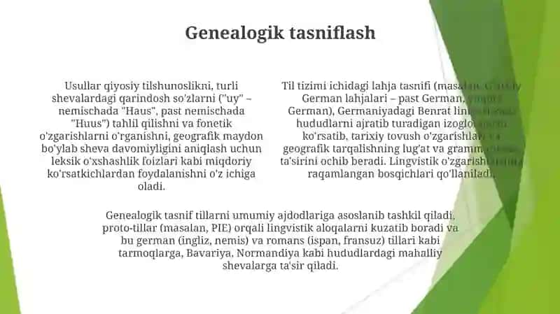 Tillarning geneologik tasnifi 4