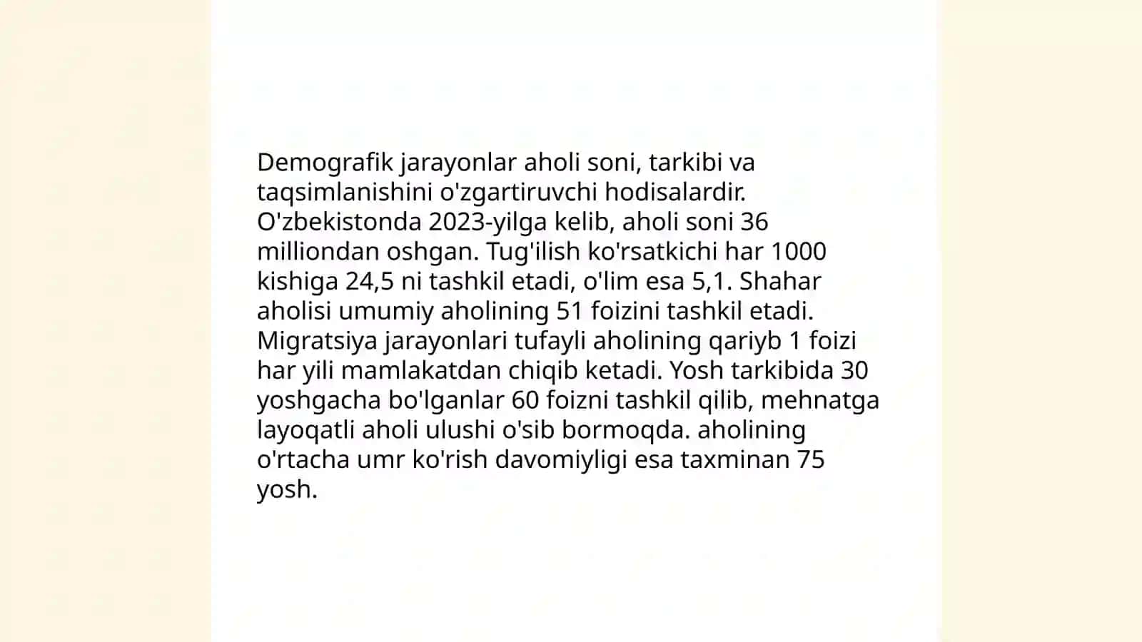 Aholi o'sishini o'rganish usullari 4