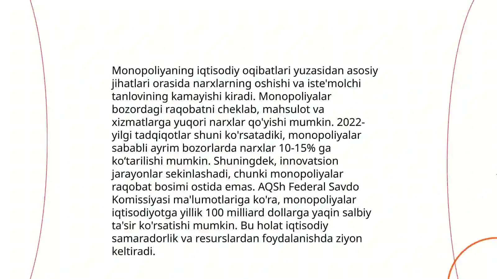 Raqobatchilik muhtini va monopoliyaga qarshi qonunchilik 4