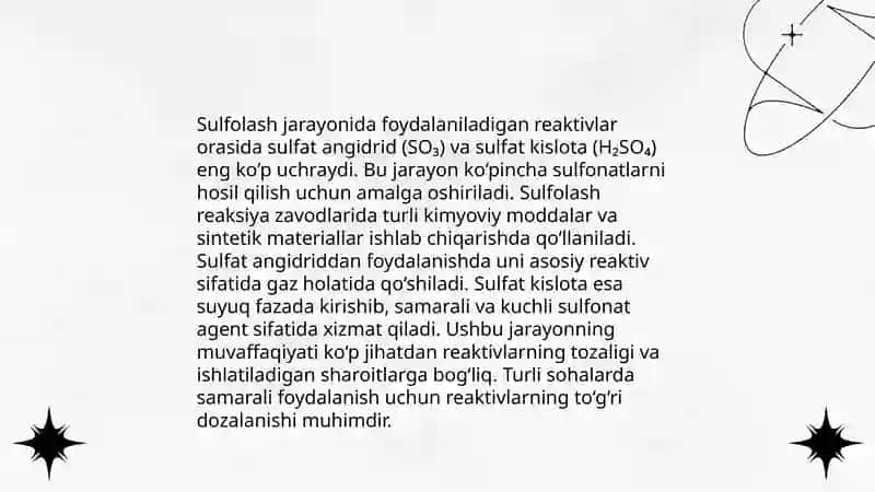 Sulfolash reaksiyalari 4