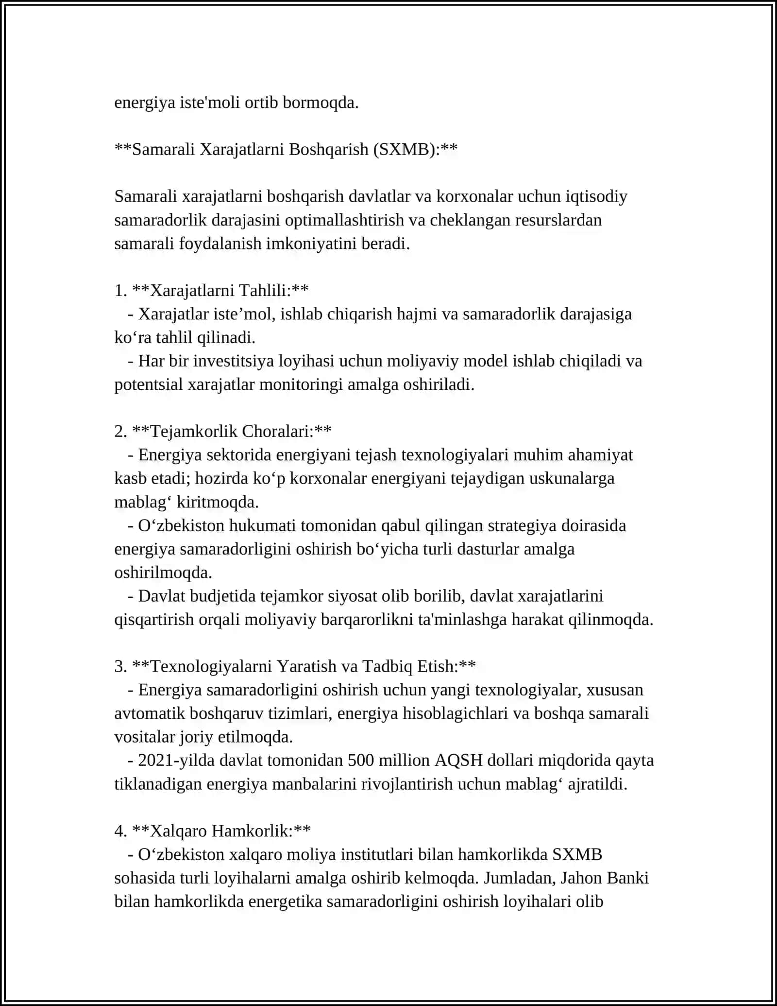 ENERGETIKA SXM QATNASHUVCHISI SIFATIDA TARIFI 4