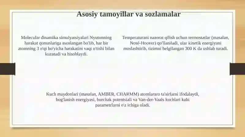 Chem 3D dasturida molekuyar dinamikani hisoblash 4