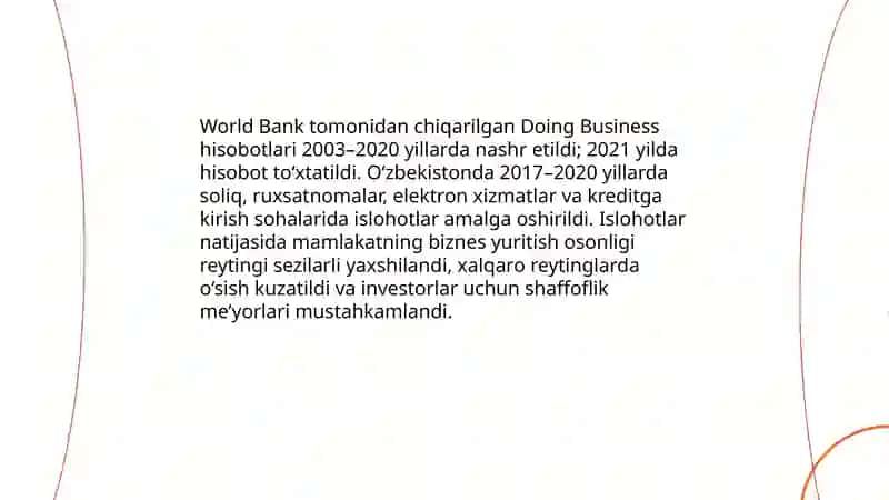 Ijtimoiy iqtisodiy sohaga oid ustuvor xalqaro reytinglar va ularga O'zbekistonning integratsiyalashuvi 4
